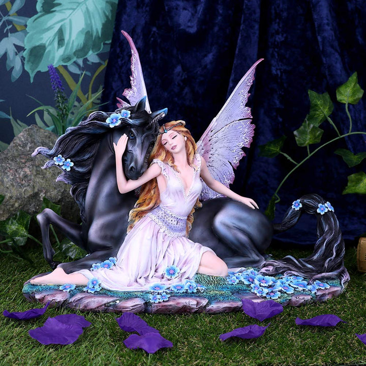 Spirit Bond Purple Pink Unicorn Fairy Companion Figurine 33cm
