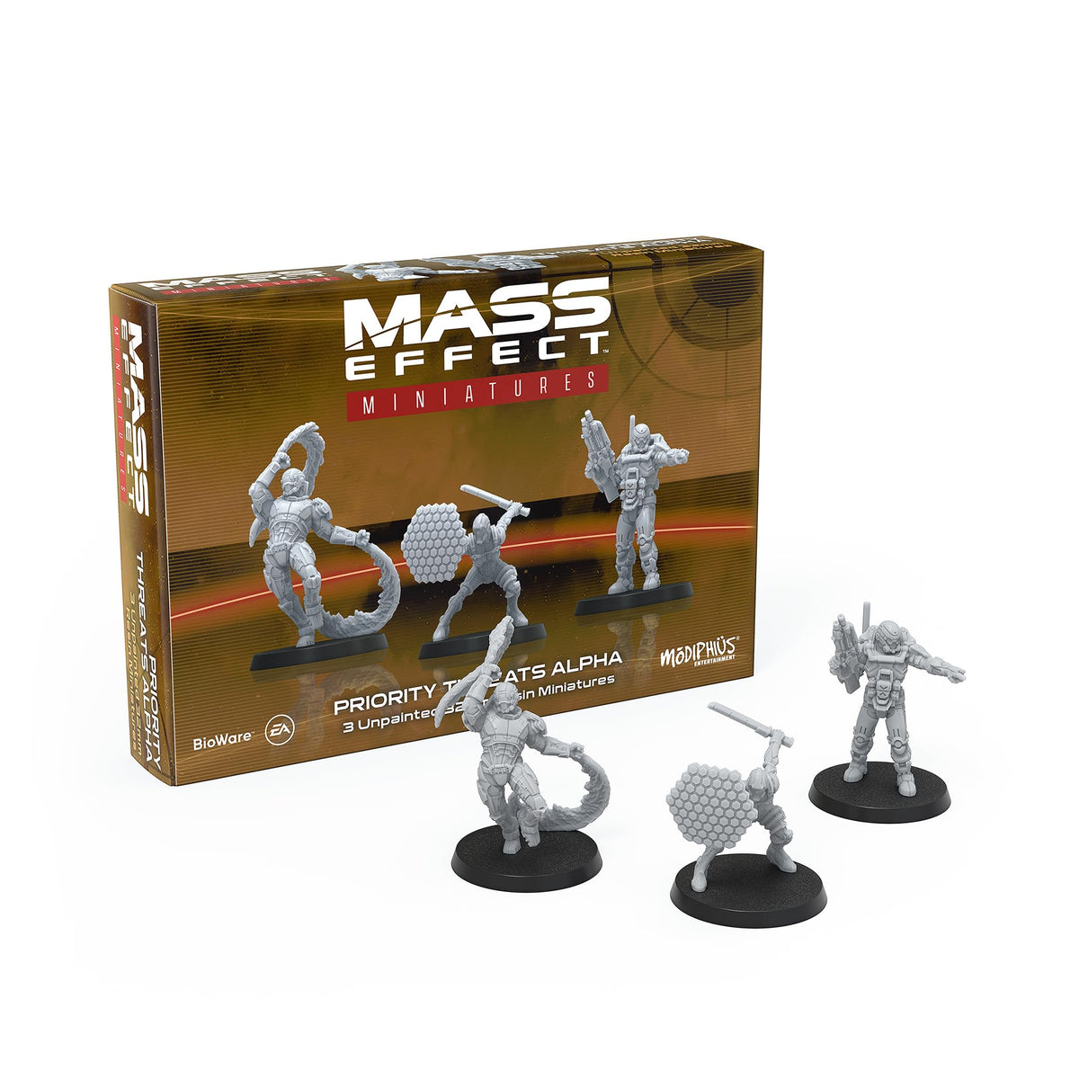 Mass Effect Priority Threats Alpha Resin Collectors Miniature Set - Upgrade Your Game with Tabletop Miniatures! Ages 14+, 1-4 Players, 45-90 Min Playtime, Made by Modiphius Entertainment 1