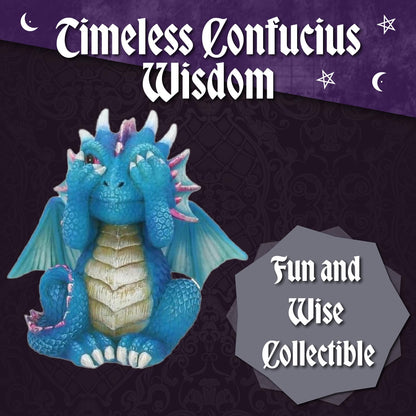 Three Wise Dragonlings Figurines Dragon Ornaments 8.5cm 5