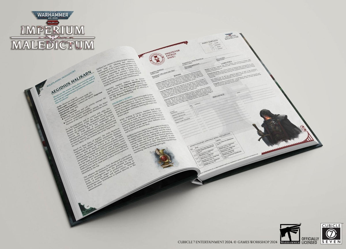 Imperium Maledictum Inquisition GMs Guide Warhammer 40000 Roleplay Roleplaying Game by Cubicle Seven 7