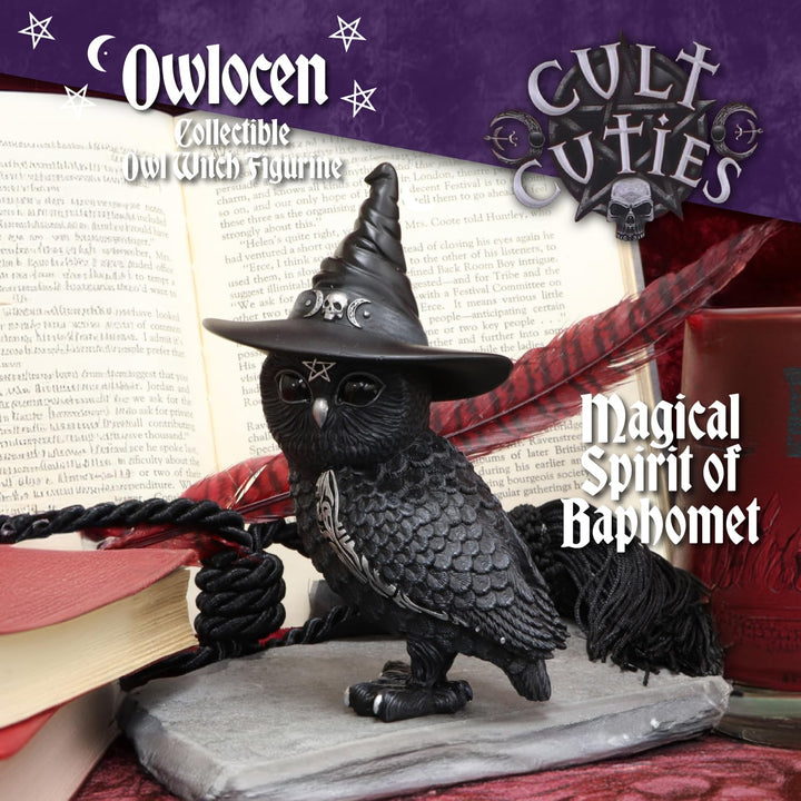 Owlocen Witches Hat Occult Owl Figurine 13.5cm