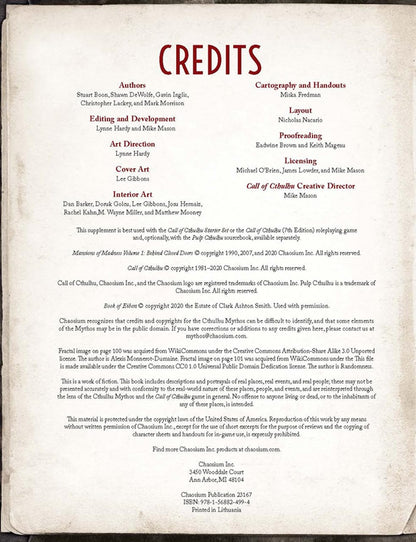 Mansions of Madness Vol 1 Behind Closed Doors Call of Cthulhu Roleplaying Game by Chaosium 2