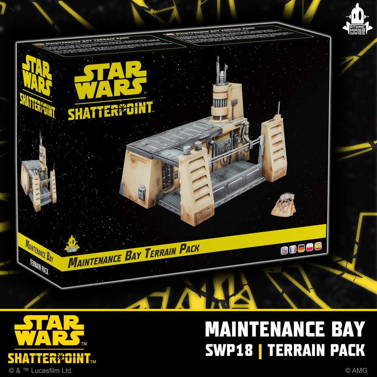 Atomic Mass Games Star Wars Shatterpoint Maintenance Bay Terrain Pack - Enhance Gameplay! Tabletop Miniatures Game for Kids and Adults, Ages 14+, 2 Players, 90 Minute Playtime, Made 4