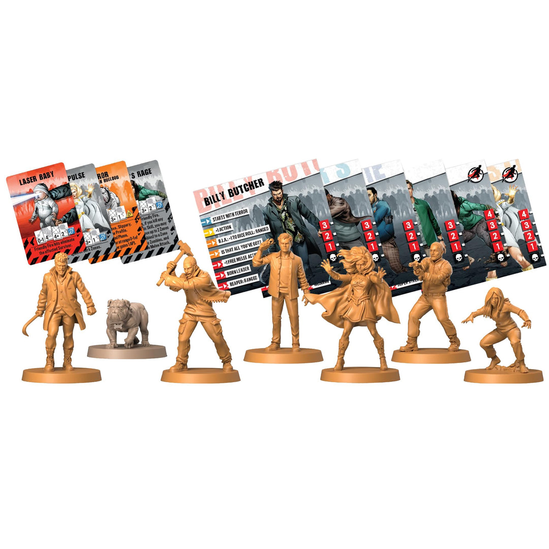 Zombicide The Boys Character Pack #2 - Diverse Heroes & Unique Companions! Cooperative Strategy Board Game for Ages 14+, 1-6 Players, 60 Minute Playtime, Made by CMON