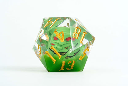 FanRoll by Metallic Dice Games 55mm Pathfinder Goblin Mammoth d20 1