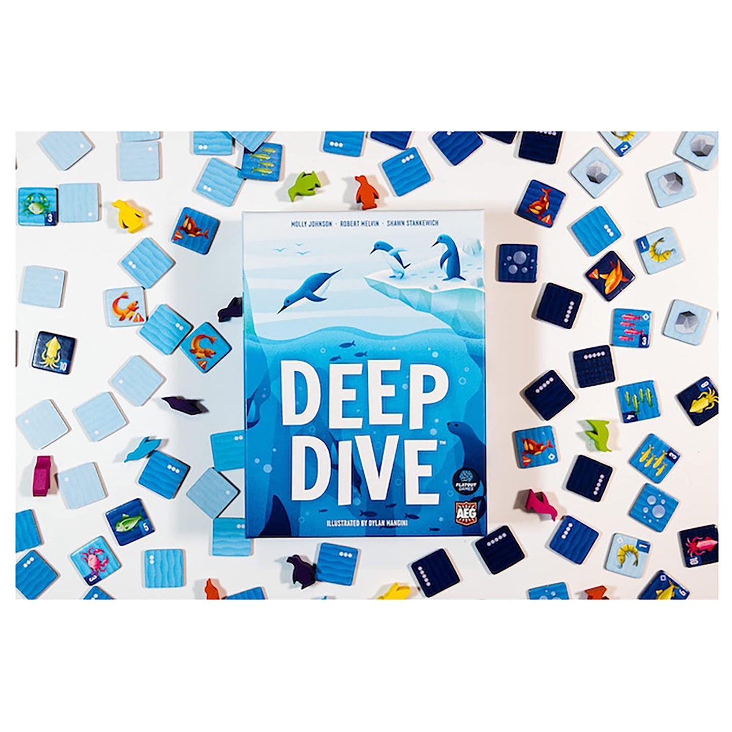 AEG & Flatout Games | Deep Dive - A Push Your Luck Game for the Whole Family | From the Creators of Point Salad | Easy to Learn | Quick to Play | Adorable Penguin Meeples | Ages 10+ | 1-6 Players 7