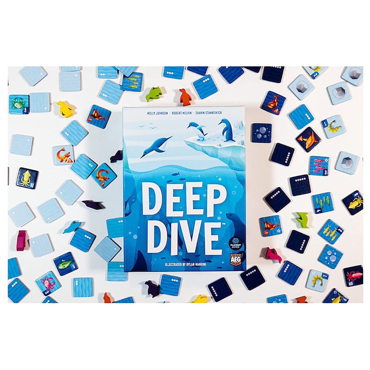 AEG & Flatout Games | Deep Dive - A Push Your Luck Game for the Whole Family | From the Creators of Point Salad | Easy to Learn | Quick to Play | Adorable Penguin Meeples | Ages 10+ | 1-6 Players 7
