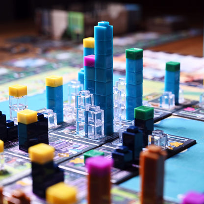 AEG Rolling Heights | Roll Your Meeples, Build The City | Push Your Luck, Pool Building Construction Game Set in The 1920's | 2-4 Players | Ages 10+ 4