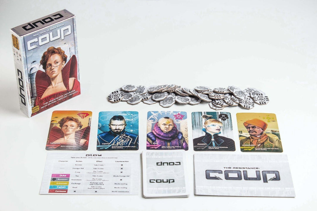 Indie Boards and Cards IBCCOU1 Coup Card Game