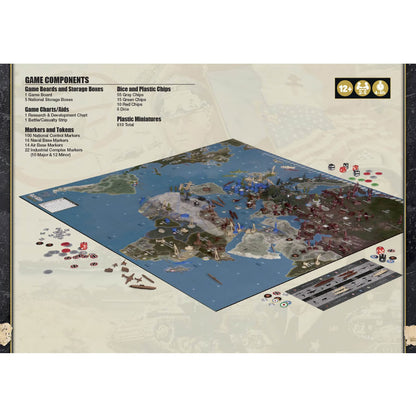 Axis & Allies 1940 Europe Second Edition WWII War Miniatures Strategy Board Game 2