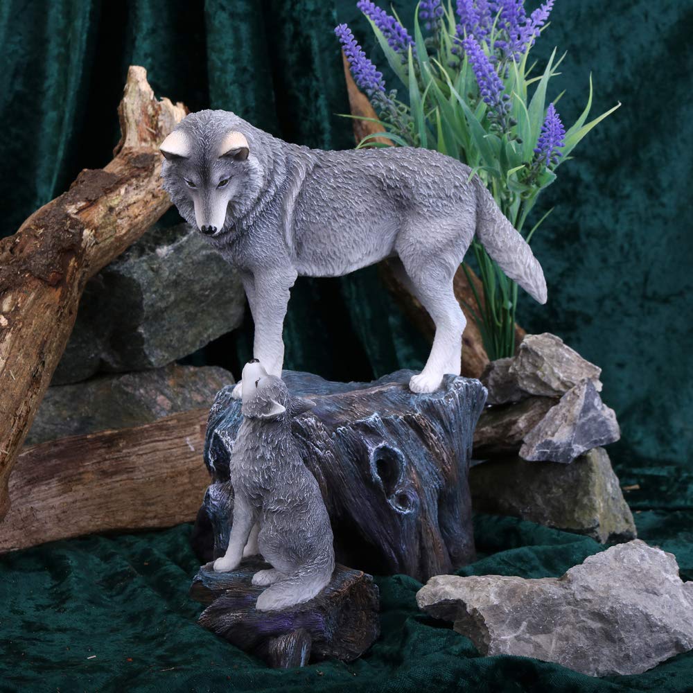 Guidance Ornament Wolf and Pup Figurine by Lisa Parker 25cm 7