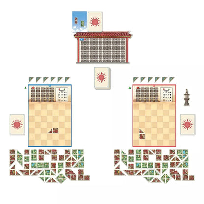 Capstone Games Tangram City - Tile Laying Strategy Board Game, Build Your City, Bring Harmony to The Human & Natural Realm, Ages 10+, 1-5 Players 3