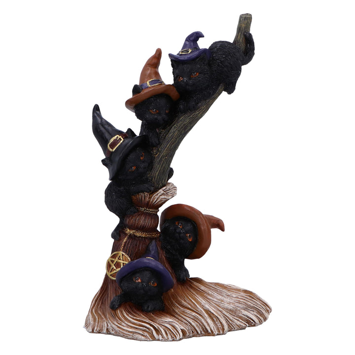 Broomstick Kindle Witchy Black Cats Ornament 21cm