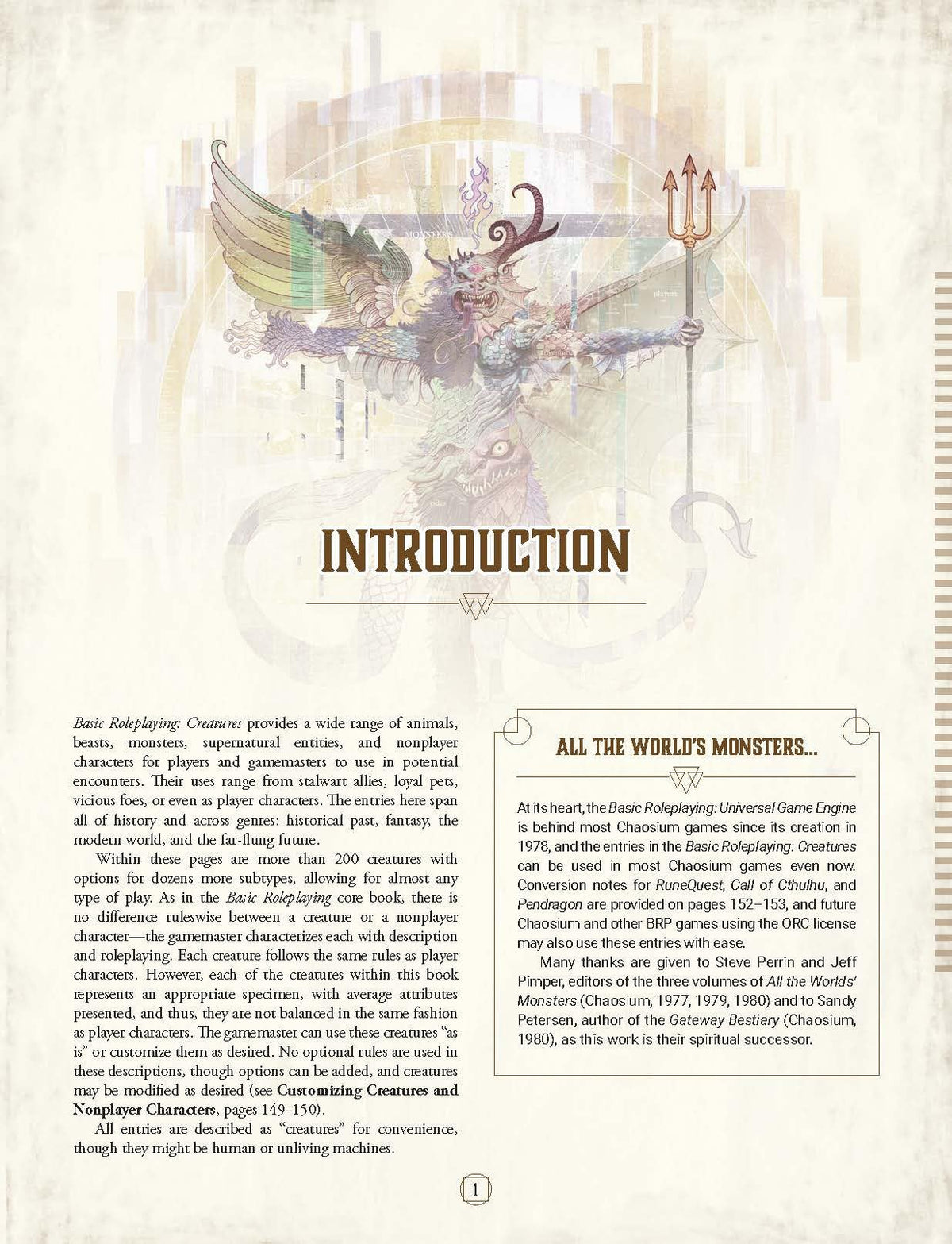 Basic Roleplaying Creatures Roleplaying Game by Chaosium 3
