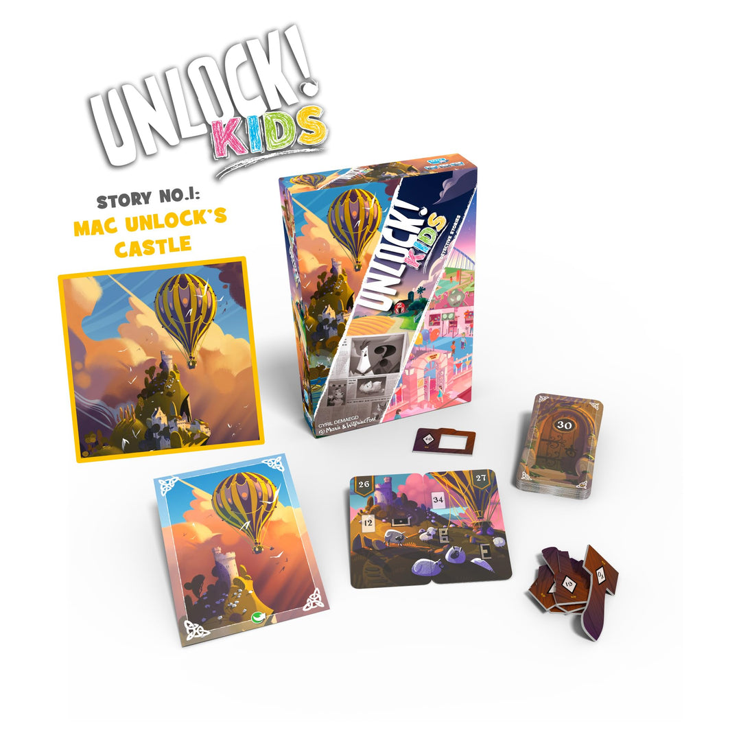 Unlock! Kids: Detective Stories Card Game - Escape Room Game for Kids and Adults, Cooperative Mystery Game for Family Game Night, Ages 6+, 1-4 Players, 20-60 Minute Playtime, Made by Space Cow