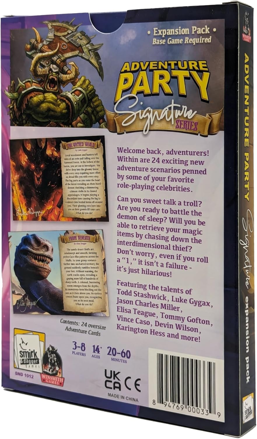 Signature Series Adventure Party the Role Playing Party Board Game Expansion