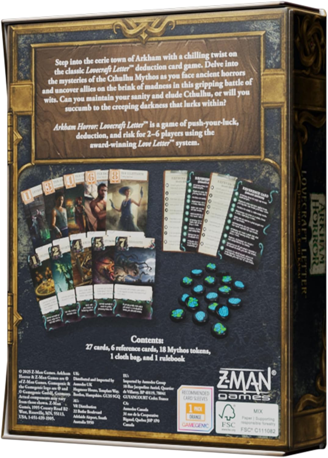 Arkham Horror Lovecraft Letter Card Game