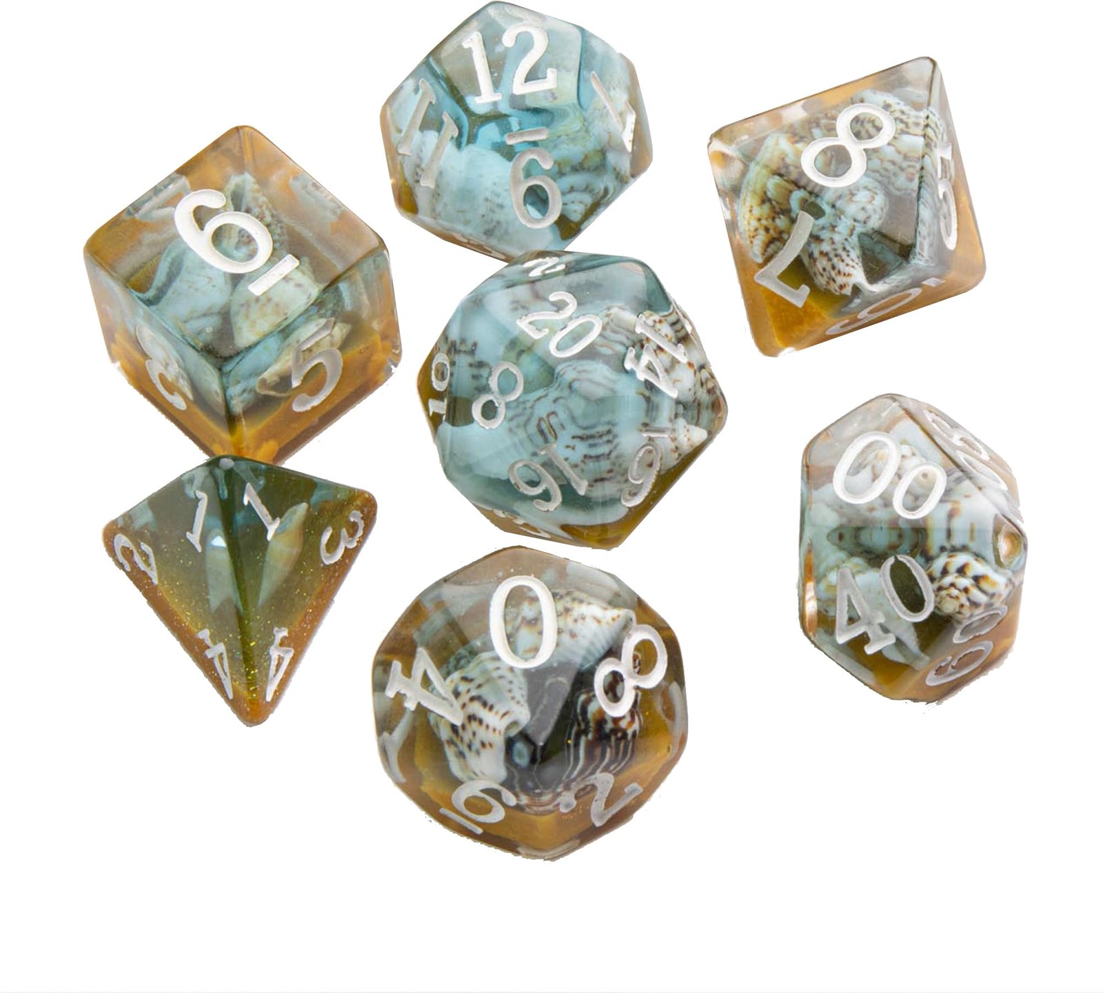Unit Gamegenic Embraced Series Summer Time RPG Dice Set 7PCS Multicolor 2