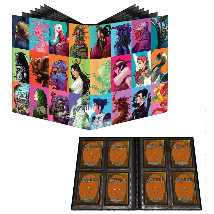 Ultra PRO - Magic: The Gathering Commander Masters 4-Pocket PRO-Binder with Exclusive Pop Art Collage Cover - Holds 160 Standard Size Cards Safely & Securely, Protect Trading Cards, Gaming Cards