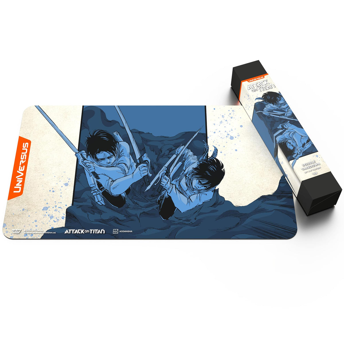 UniVersus: Attack on Titan: Origins of Power - Double Takedown Playmat - 24 x 14 Neoprene Mat, Tabletop Card Game Accessory, UVS Games, Licensed 5
