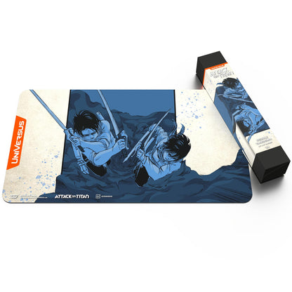 UniVersus: Attack on Titan: Origins of Power - Double Takedown Playmat - 24 x 14 Neoprene Mat, Tabletop Card Game Accessory, UVS Games, Licensed 5