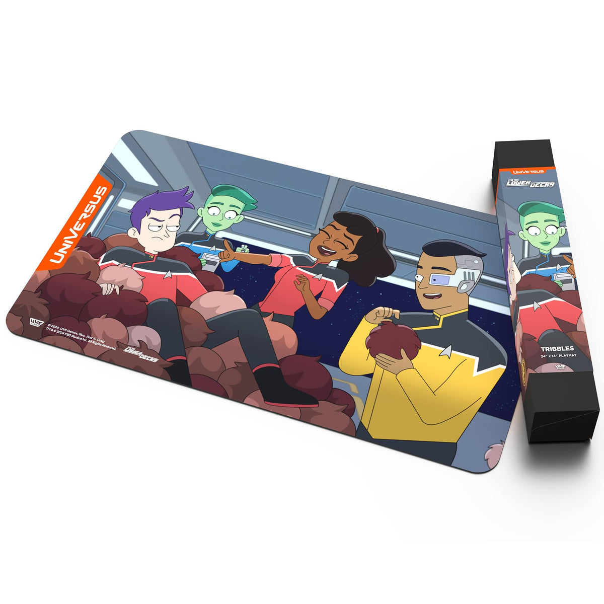 UniVersus: Star Trek: Lower Decks - Tribbles Playmat - 24 x 14 Neoprene Mat, Non-Slip Back, Tabletop Card Game Accessory, UVS Games, Licensed 3