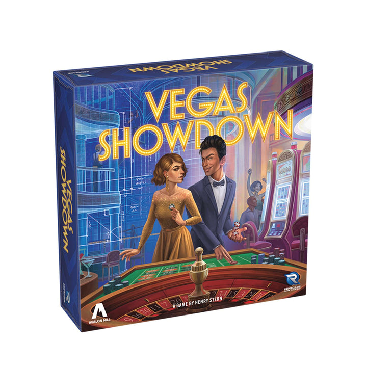 Renegade Game Studios: Vegas Showdown - Bidding & Strategy Board Game, Build The Most Famous Hotel/Casino, Family Ages 12+, 3-5 Players, 75 Min