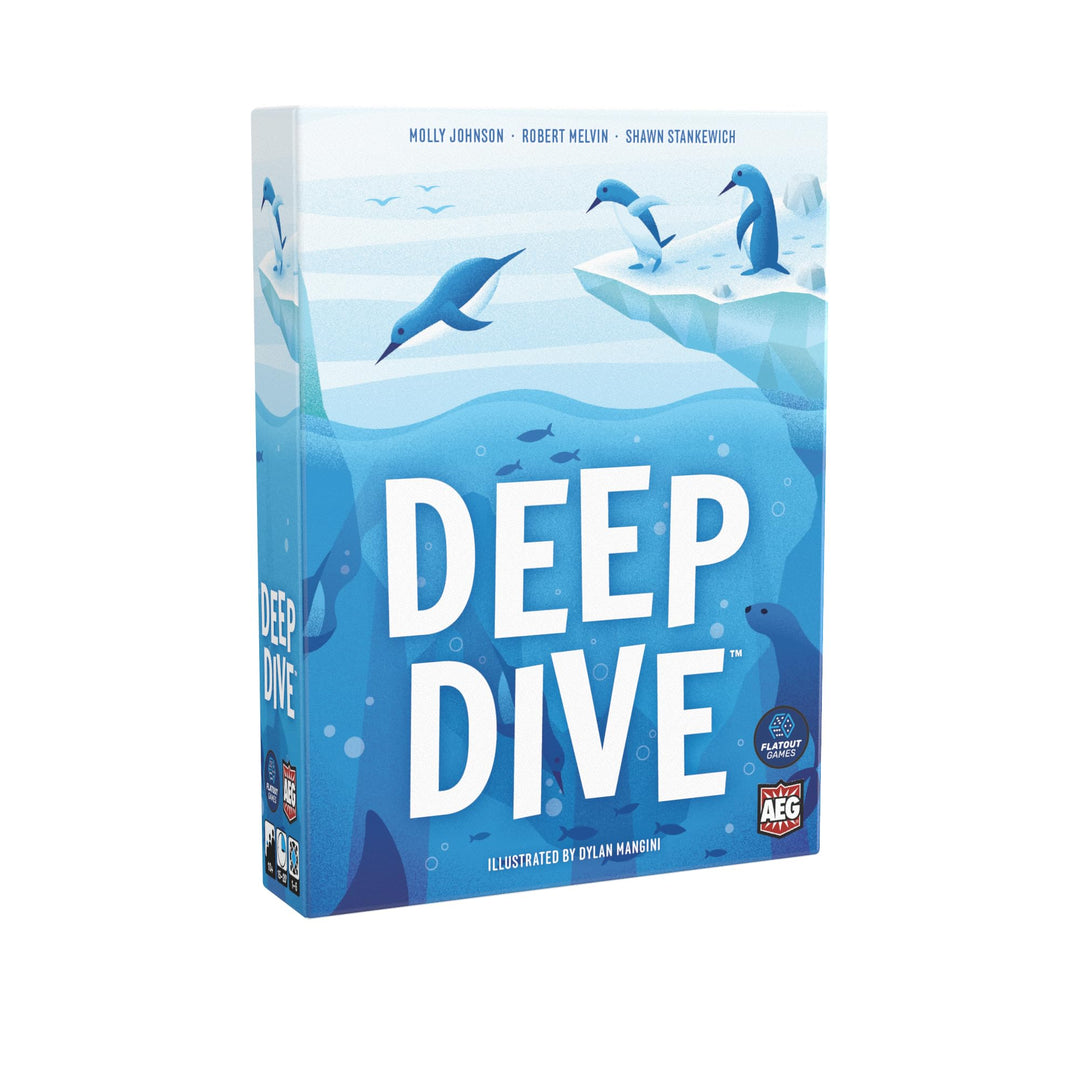 AEG & Flatout Games | Deep Dive - A Push Your Luck Game for the Whole Family | From the Creators of Point Salad | Easy to Learn | Quick to Play | Adorable Penguin Meeples | Ages 10+ | 1-6 Players