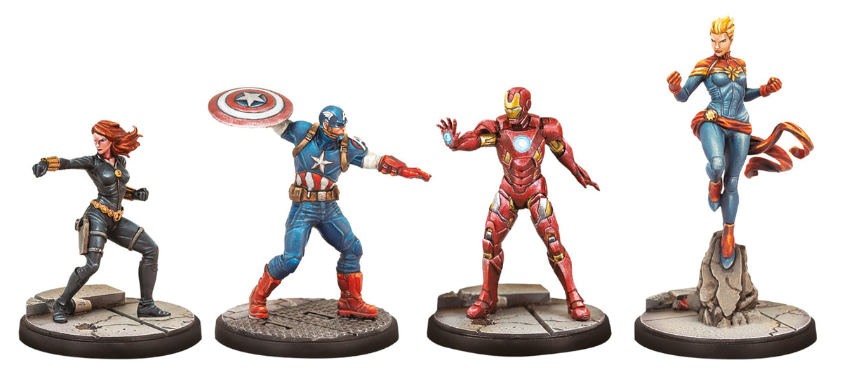 Atomic Mass Games Marvel: Crisis Protocol Avengers Affiliation Pack - Earth's Mightiest Heroes in One Box! Tabletop Superhero Game, Ages 14+, 2 Players, 90 Minute Playtime, Made 3