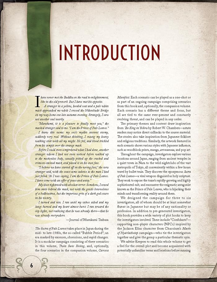The Sutra Of Pale Leaves Twin Suns Rising Call Of Cthulhu Roleplaying Game by Chaosium 3