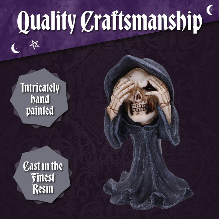 Three Wise Reapers 11cm See No Hear Speak Evil Cartoon Grim