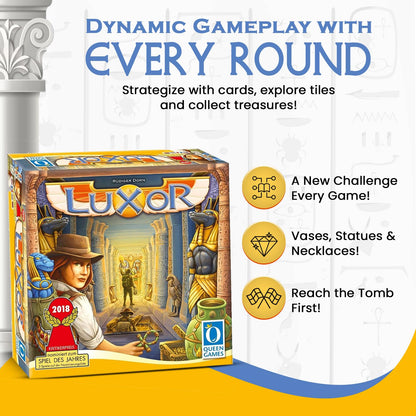 Queen Games Luxor Strategy Board Game for Families, Adults, Kids Ages 8+, 2-4 Players 3