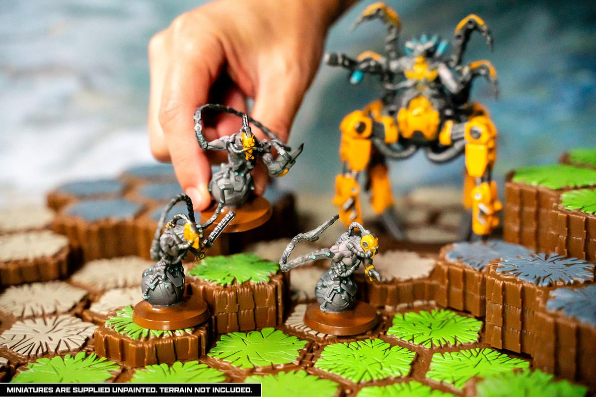 Renegade: Heroscape: Revna’s Rebuke: Iron Lich Viscerot & Necrotech Wraithriders Army Expansion - 4 New Detailed Miniatures, Unpainted, Ages 14+ 3
