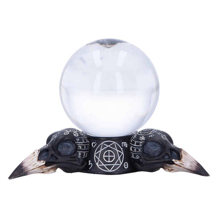 Gothic Raven Crystal Ball and Holder 15cm