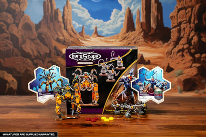 Renegade: Heroscape: Revna’s Rebuke: Iron Lich Viscerot & Necrotech Wraithriders Army Expansion - 4 New Detailed Miniatures, Unpainted, Ages 14+ 4