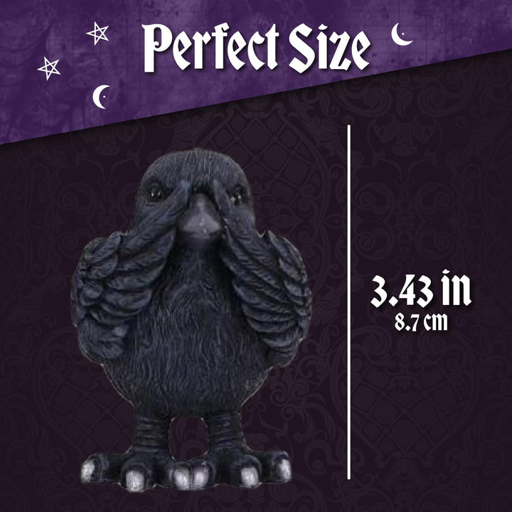Three Wise Ravens Figurines 8.7cm