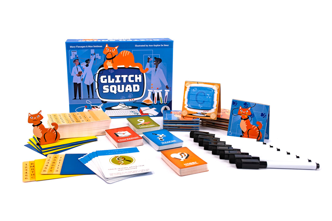 Glitch Squad, Collaborative Logic Puzzle Game, Ages 8+, 3 to 8 Players, Resonym Games