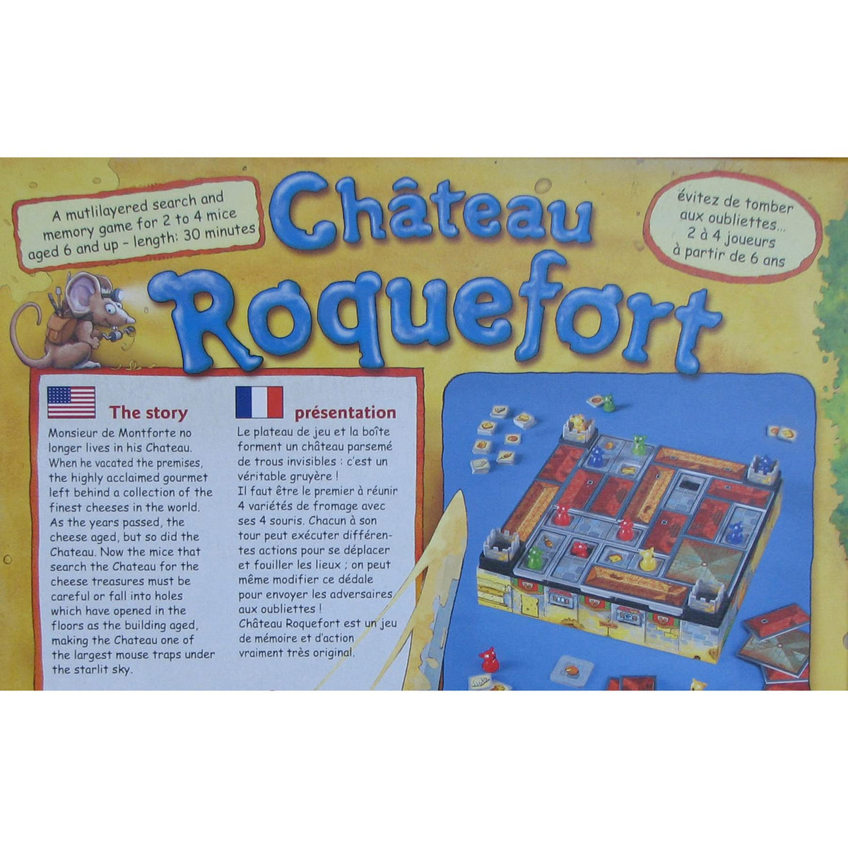 Rio Grande Games Chateau Roquefort - Rio Grande Games, Memory Board Game, Cheese & Mice Themed, Kids Ages 6+, 2-4 Players, 30 Min 2