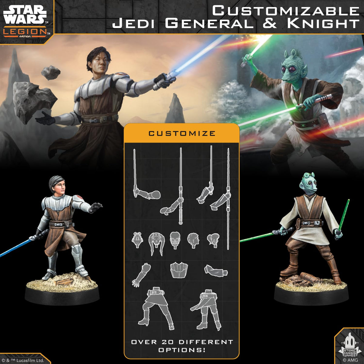 Star Wars Legion Customisable Jedi and Knight Miniatures Game 5