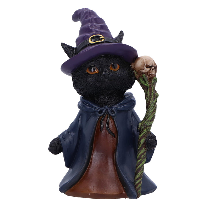 Whiskered Wizard Black Cat Figurine 14cm