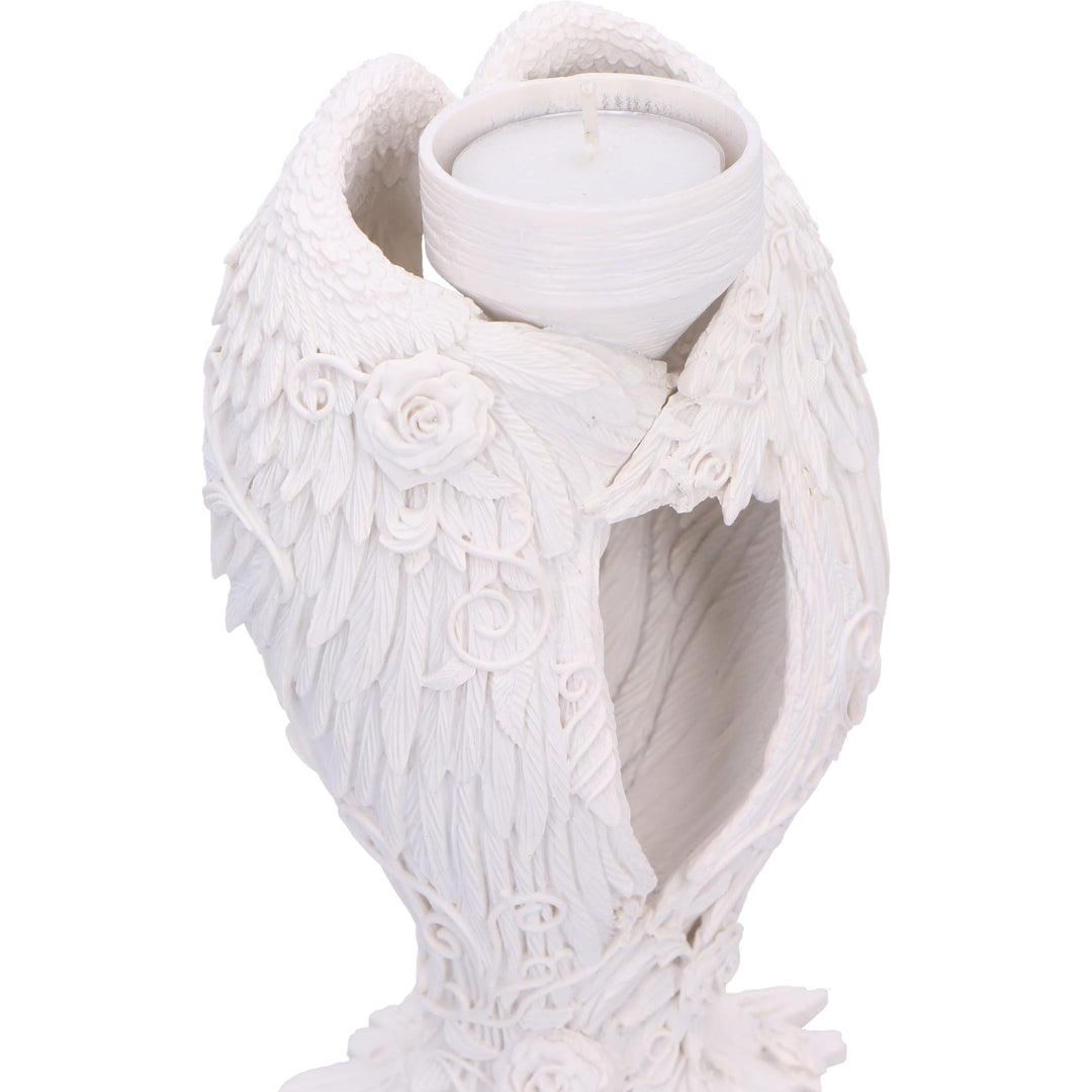 Floral Angel Wings Tea Light Candle Holder 17cm
