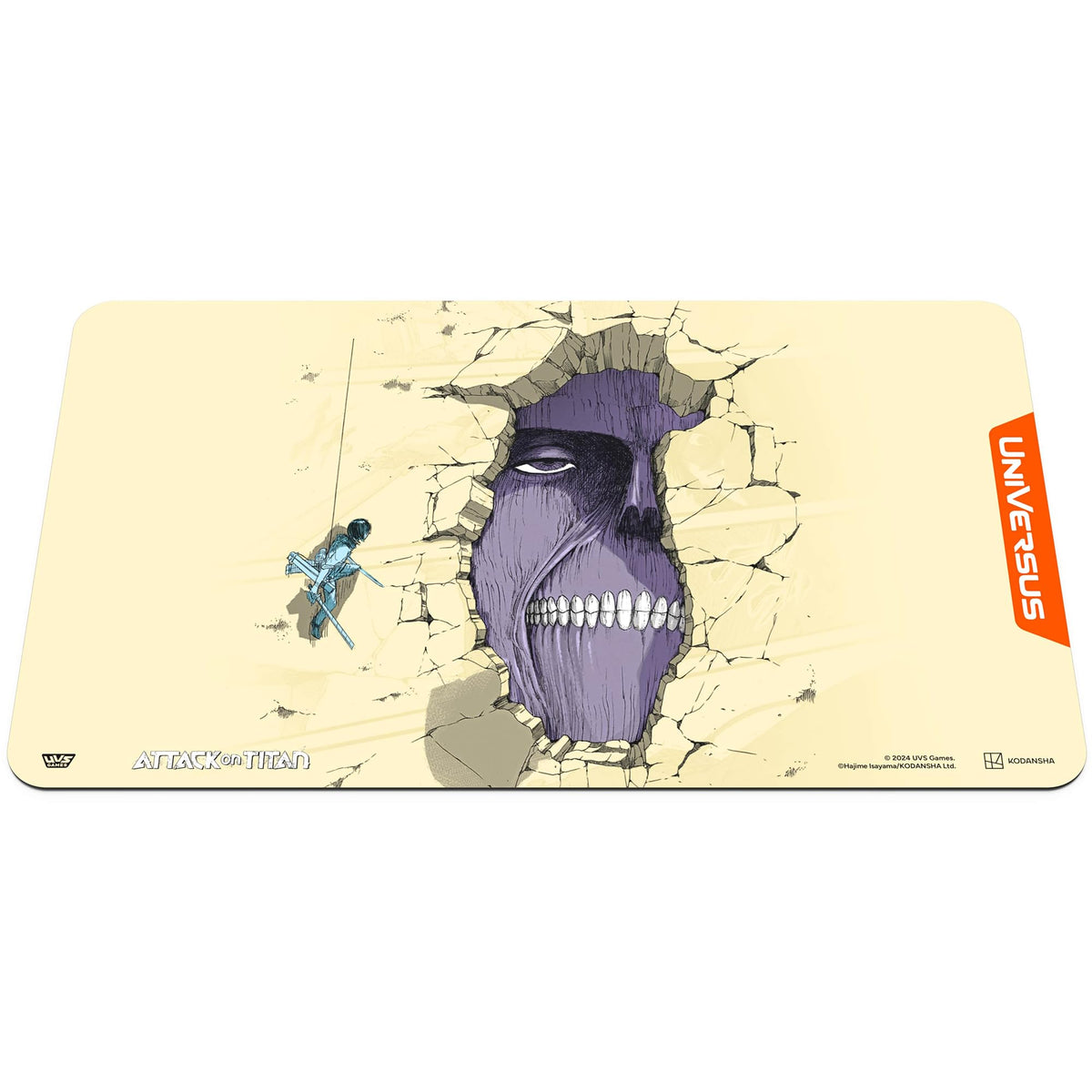 UniVersus Attack on Titan: Battle for Humanity - Wall Titan Playmat - 24 x 14 Neoprene Mat, Tabletop Card Game Accessory, UVS Games, Licensed 3