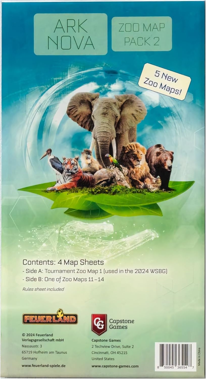 Ark Nova Map Pack 2 Board Game Expansion