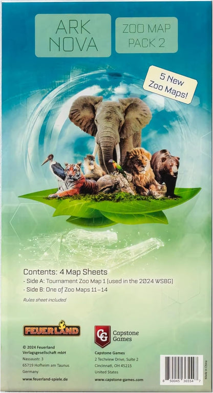 Ark Nova Map Pack 2 Board Game Expansion
