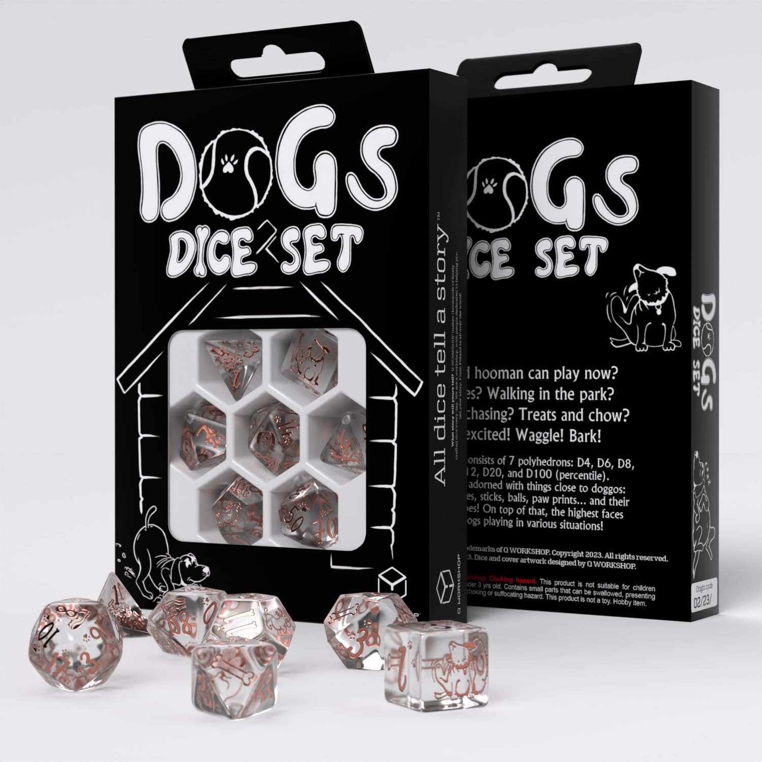 Dogs Dice Set Bubbles Gaming Accessory by Q Workshop 1