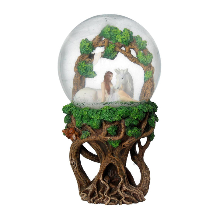 Anne Stokes Pure Heart Unicorn Snowglobe 18cm