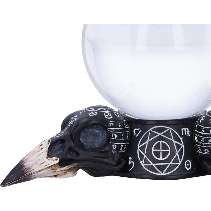 Gothic Raven Crystal Ball and Holder 15cm