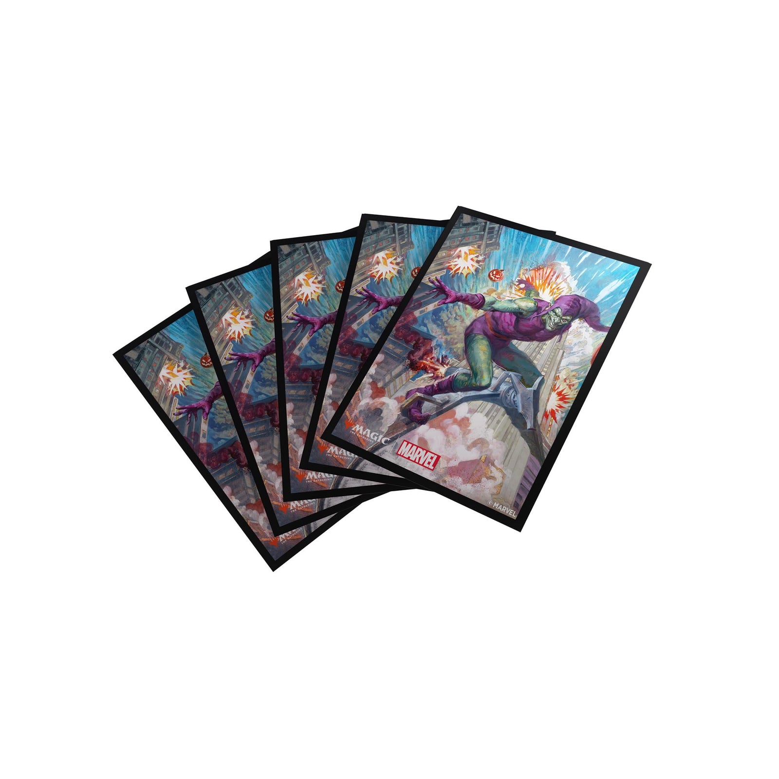 Gamegenic MTG Marvels Spider Man Premium Art Sleeves Green Goblin Gaming Accessory 1