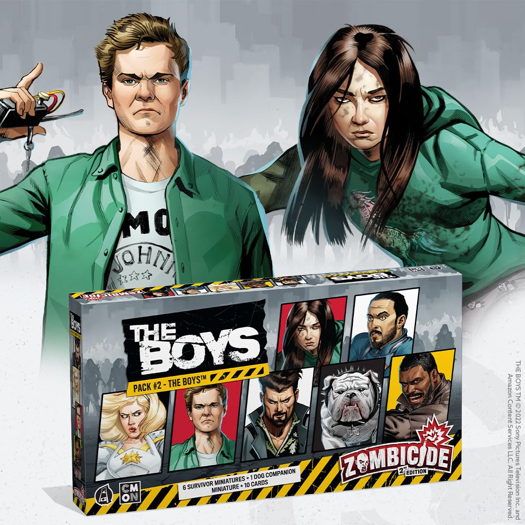 Zombicide The Boys Character Pack #2 - Diverse Heroes & Unique Companions! Cooperative Strategy Board Game for Ages 14+, 1-6 Players, 60 Minute Playtime, Made by CMON