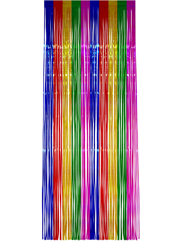 Shimmer Curtain Rainbow Coloured 91 By 244cm Party Accessory 1